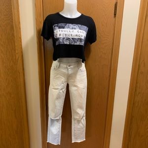 SOLD. Bullhead Railroad Low Rise Crop Jeans